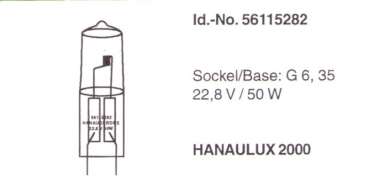 Ersatzlampe für Heraeus / Maquet / ALM, Untersuchungsleuchte Hanaulux HL 2000